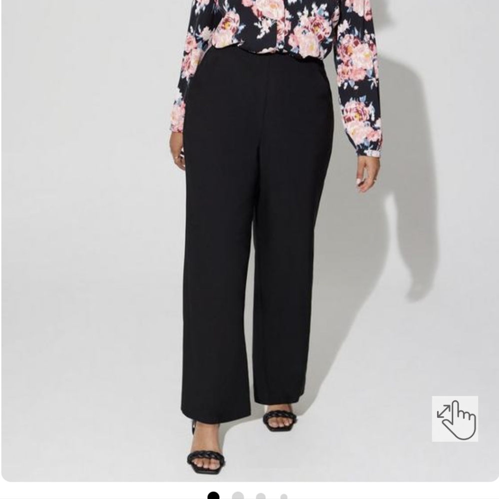 Pull-On Wide Leg Studio Refined Crepe High-Rise Pant
